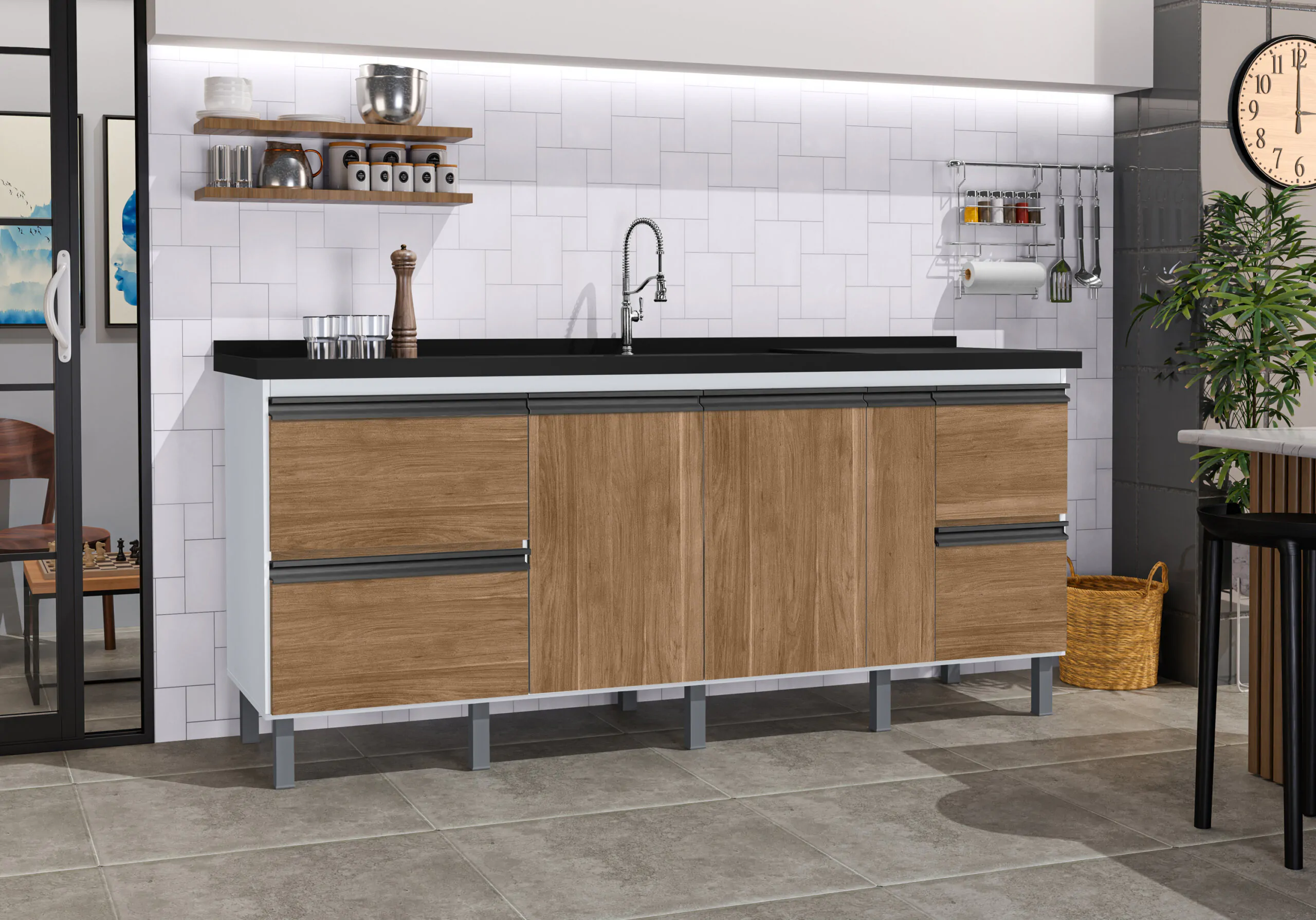 Cozinha SEVILHA 200 Branco Avelato