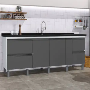 Cozinha SEVILHA 200 Branco Grafite