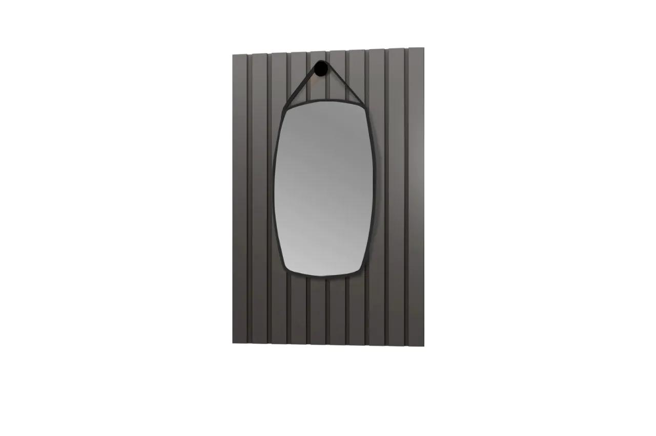 espelheira nice painel ripado grafite